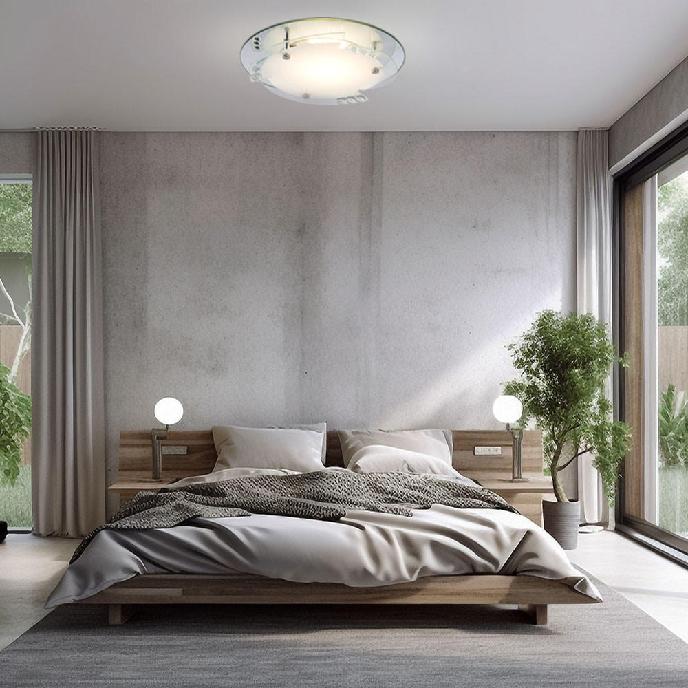 Thumbnail - Globo Lighting Led, Weiß, Glas, 25x9.5x25 cm, Lampen & Leuchten, LED Beleuchtung, LED-Deckenleuchten