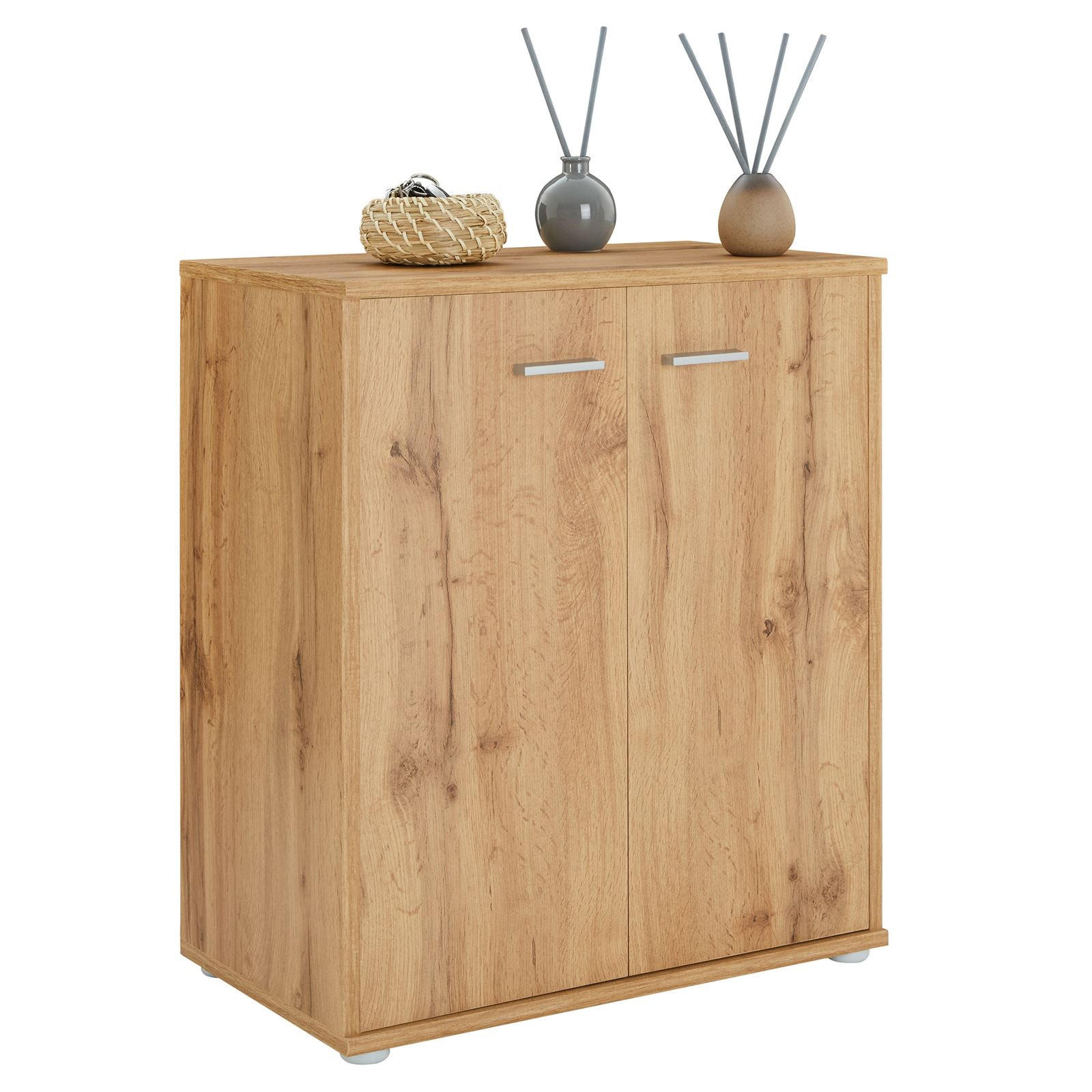 CARO-Möbel Schuhschrank Eiche Wotan 60x70x35 cm