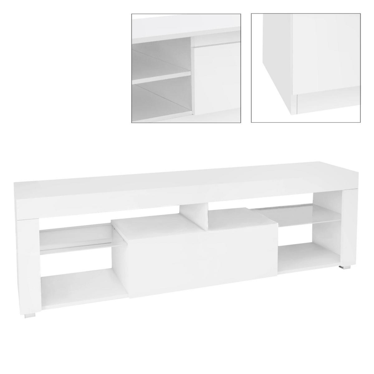 TV SCHRANK - Weiß, Holzwerkstoff (35/51/140cm) - ML-DESIGN