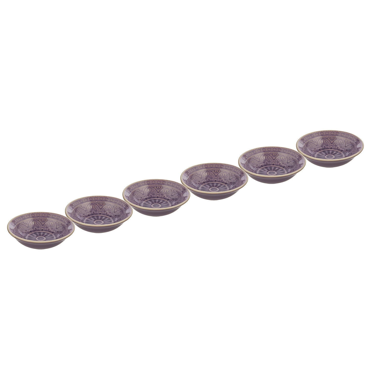 DIPSCHALEN 6er-Set Sumatra 200 ml - Violett, Keramik (14/14/4cm) - Butlers
