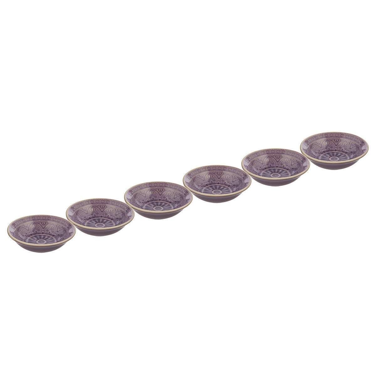 DIPSCHALEN 6er-Set Sumatra 200 ml - Violett, Keramik (14/14/4cm) - Butlers