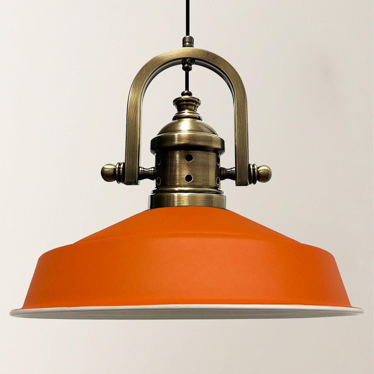 HÄNGELAMPE Industrial Asletl-Marine Vintage 41/33 cm - Orange, Metall (33/41/33cm) - Bamyum