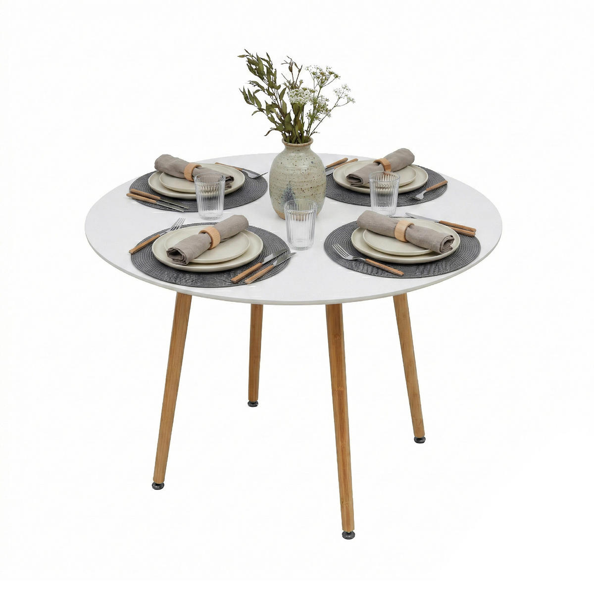 ESSTISCH - Multicolor, Holz/Holzwerkstoff (90/90/75cm) - Relaxdays