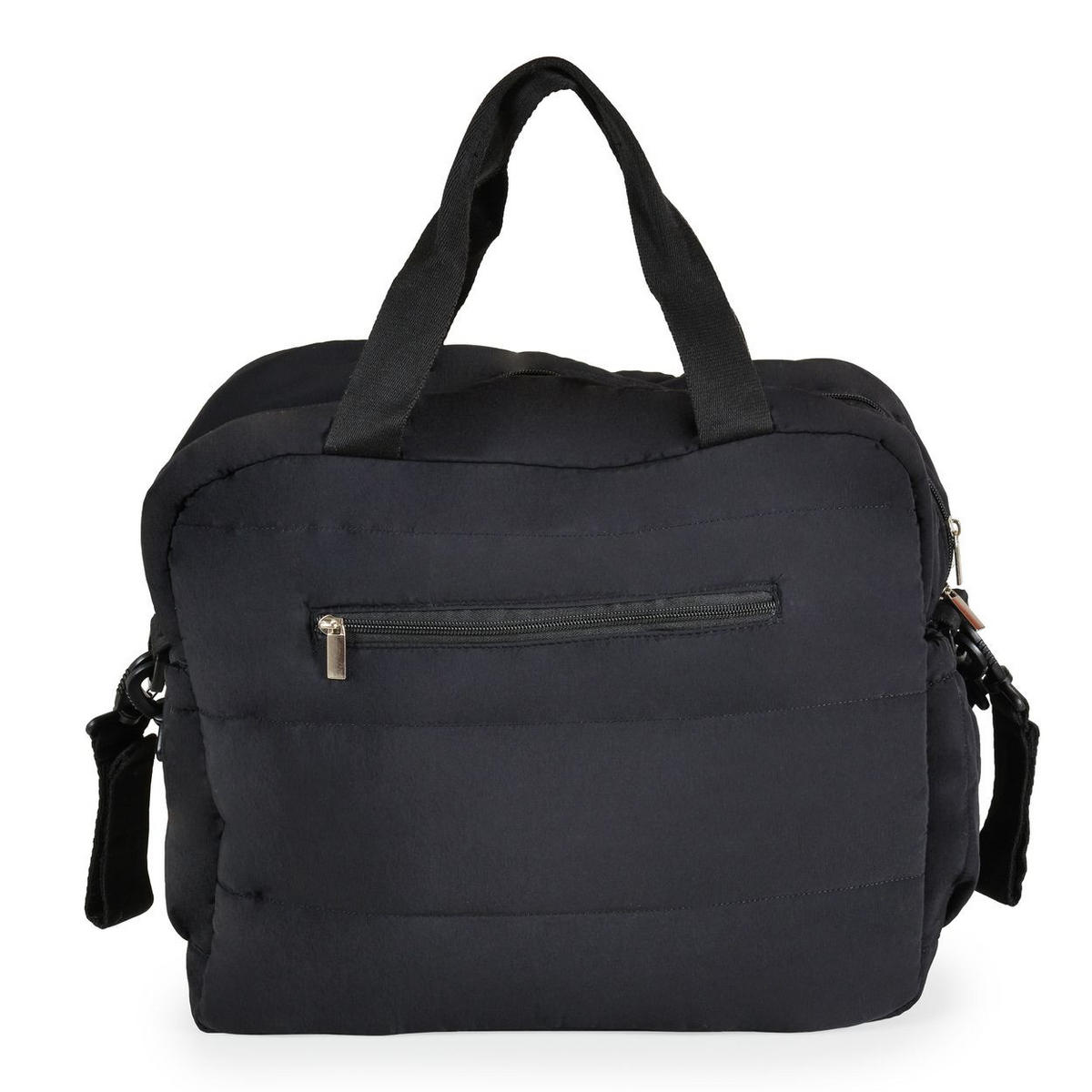 WICKELTASCHE Solana schwarz Wickelunterlage, Seitentaschen, Isoliertasche, Kinderwagenclips - Schwarz, Textil (17/35/45cm) - Cangaroo