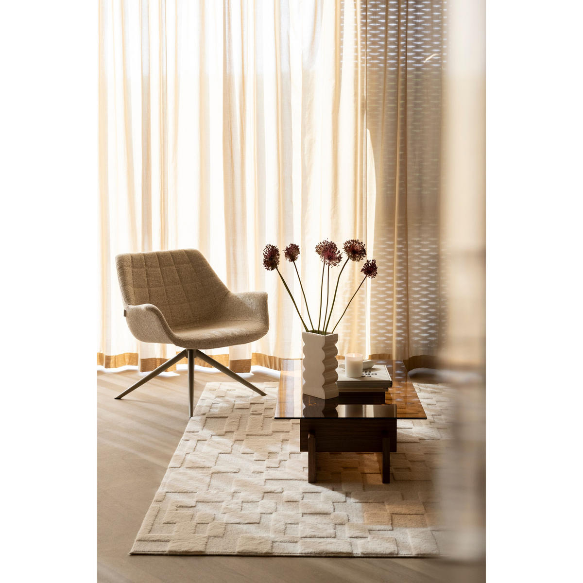 SESSEL Doulton Beige - Beige, Kunststoff (84.5/78.5/80.5cm) - Zuiver