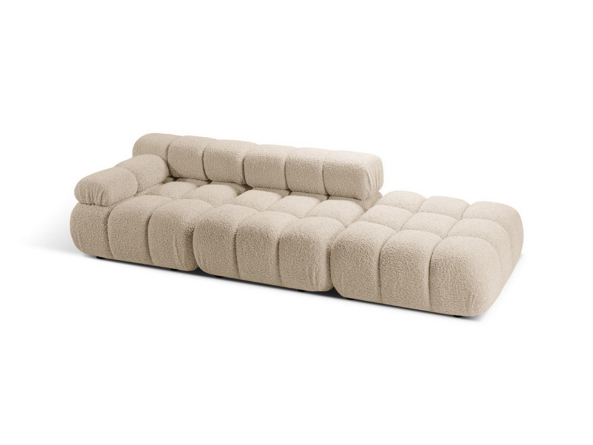 SOFA modular links Bellis aus Boucle leichtes beige 4 Sitzplätze - Creme, Textil (282/70/94cm) - Micadoni