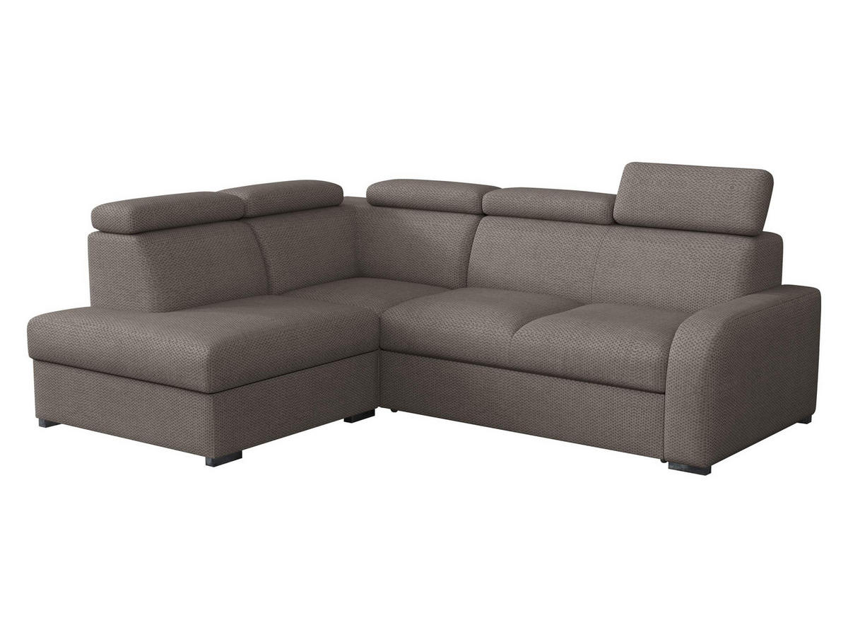 ECKSOFA Oslo 2rRLXp, Seite: Links LXP+R+2R - Hellbraun/Silberfarben, Holz/Textil (250/200cm) - MIRJAN24
