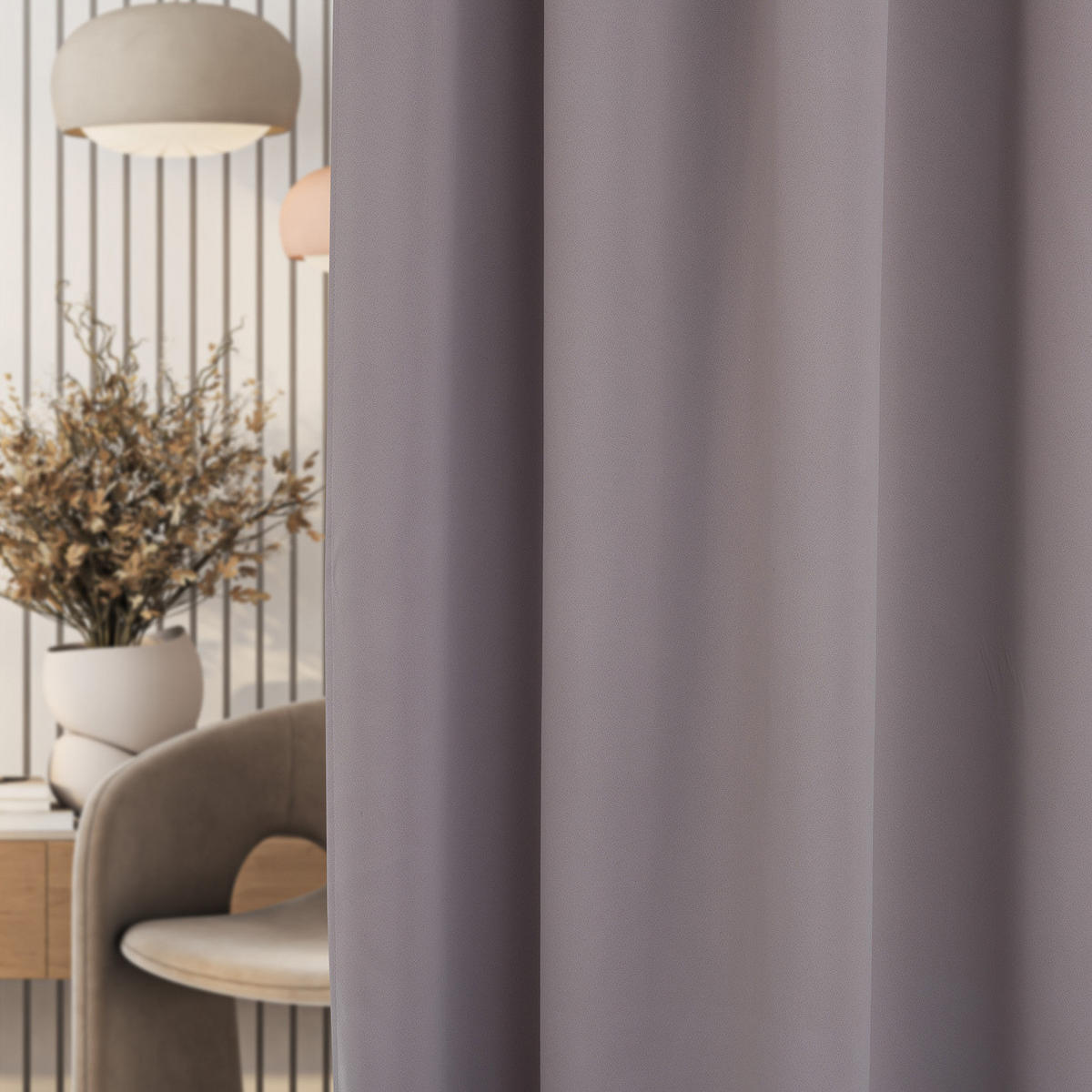 VERDUNKELUNGSVORHANG mit Schlaufenband 140x280 cm taupe - Taupe, Textil (140/280/1cm) - Dekoria