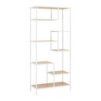 REGAL Fiona Kieferfarben/ Weiß MDF - Weiß, Metall (80/180/35cm)