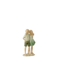 FIGUR KINDER JUNGE + MÄDCHEN - Grün, Glas/Naturmaterialien (5/17/10cm) - J-Line