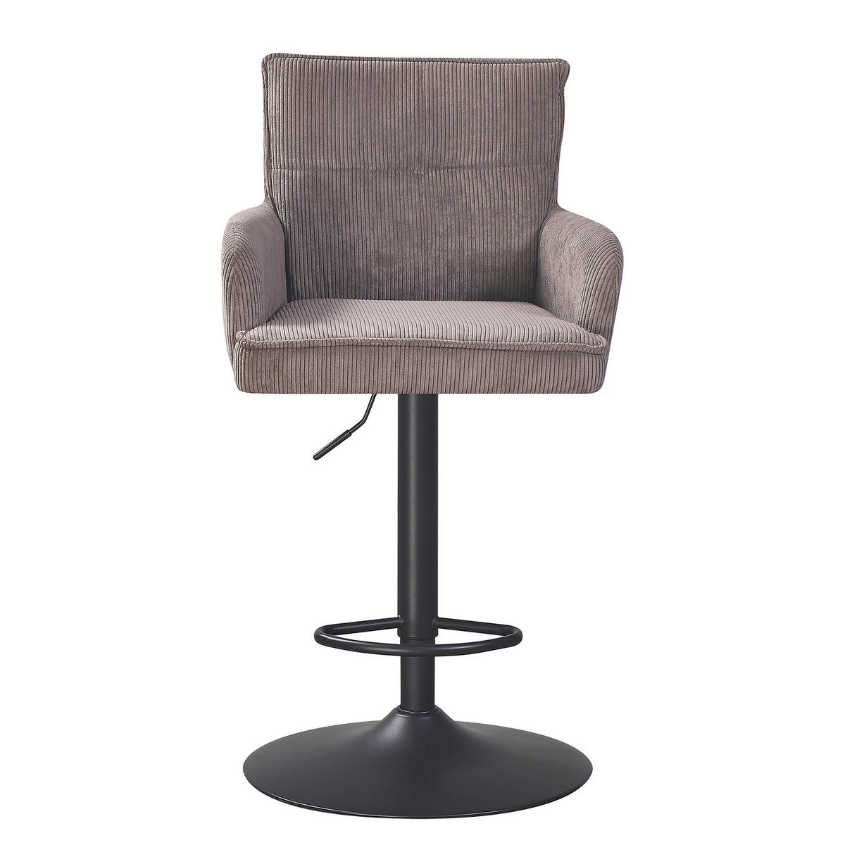 BARSTUHL - 2er-Set - Taupe/Schwarz, Textil/Metall (56/100/57cm) - home24