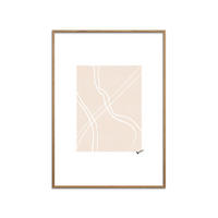 POSTER mit Rahmen N. Atelier - Route - Eichefarben/Naturfarben, Holz/Papier (70/100cm) - Poster&Frame