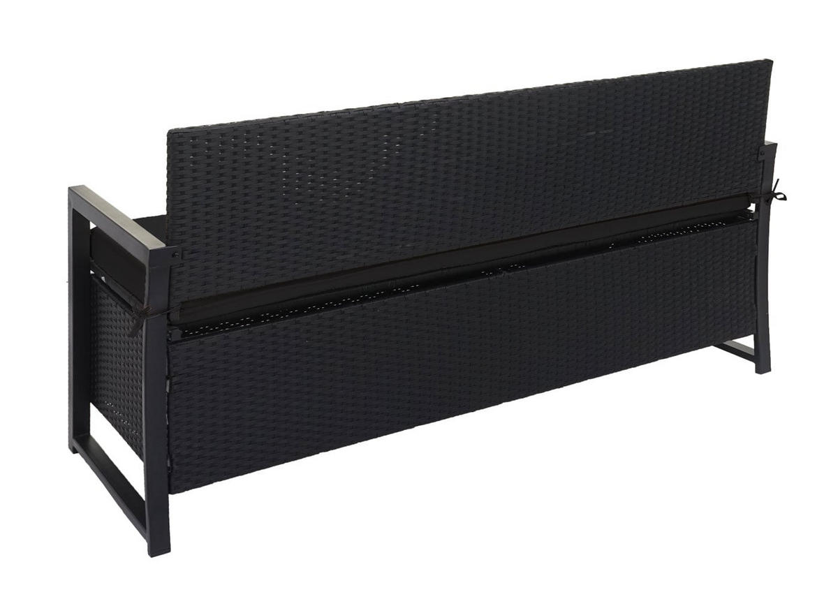 SITZBANK 3er 87x164x57cm Anthrazit/Schwarz - Anthrazit, Metall (164/87/57cm) - PROREGAL