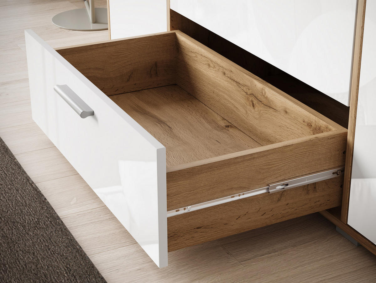 SIDEBOARD Bogota 150 - Schwarz/Braun, Holzwerkstoff/Kunststoff (150/68/40cm) - MIRJAN24