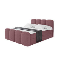 BOXBETT mit Matratze H4 und Lattenrost - NINA-Z - 200x200 cm Aragon - Altrosa - Pink, Holzwerkstoff (200/200cm)
