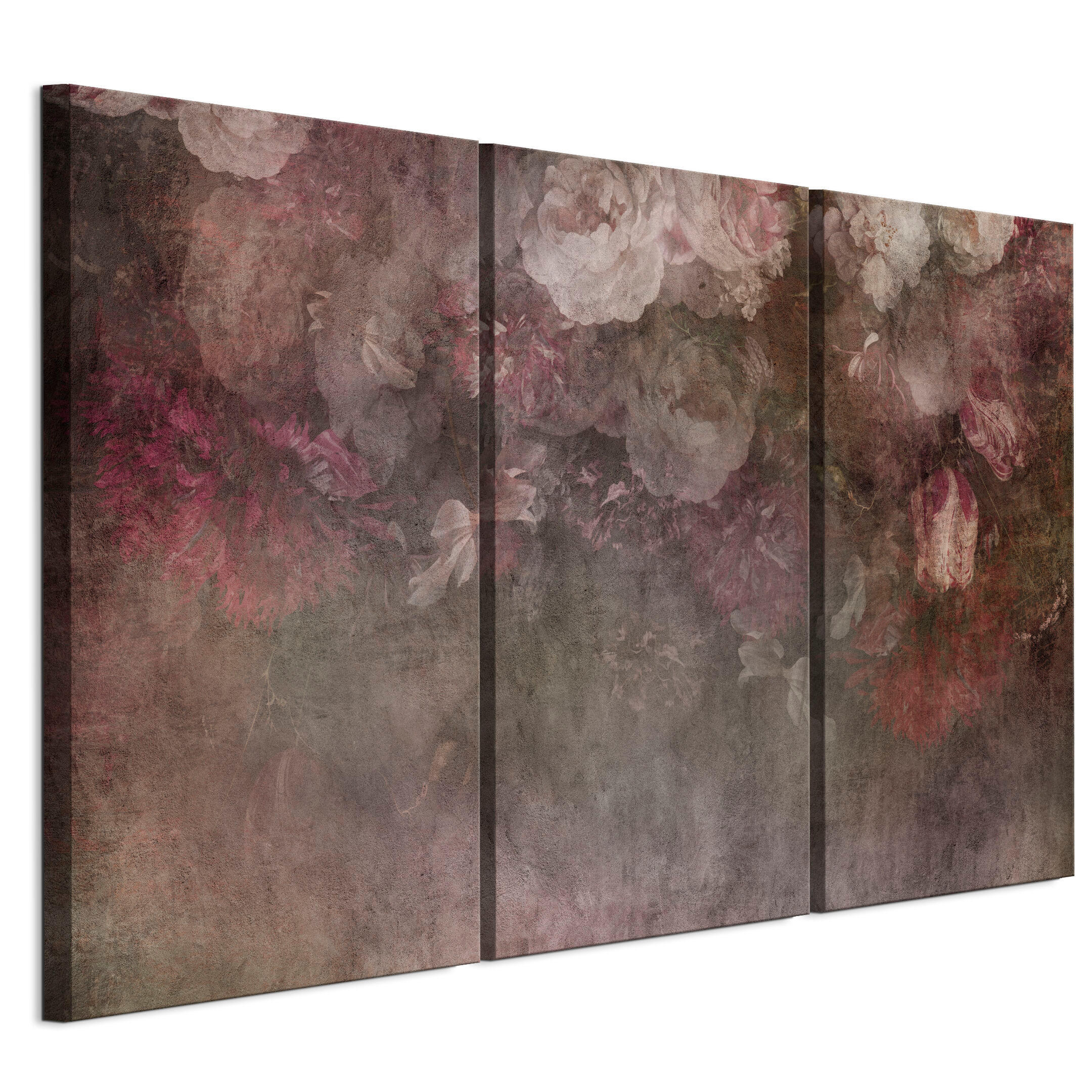 LEINWANDBILD Pfingstrosen 3-tlg. 120x80 cm - Multicolor, Holz (120/80cm) - LUMASOUL