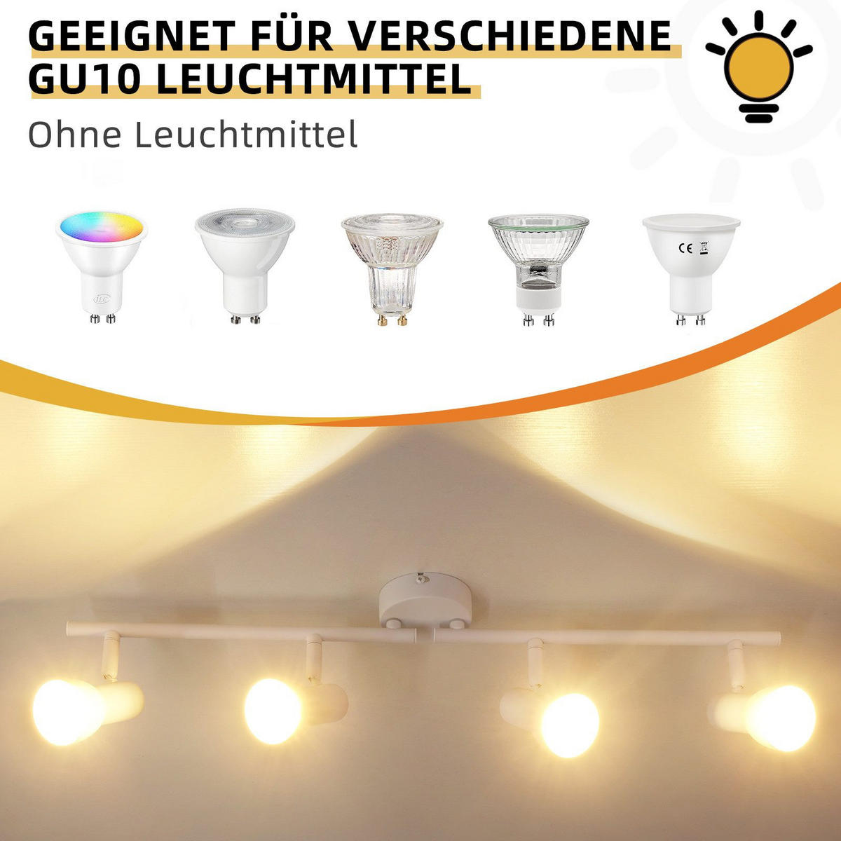 DECKENLEUCHTE Wärmeaura 60.5/8/16.5cm - Weiß, Metall (60.5/8/16.5cm) - Nettlife