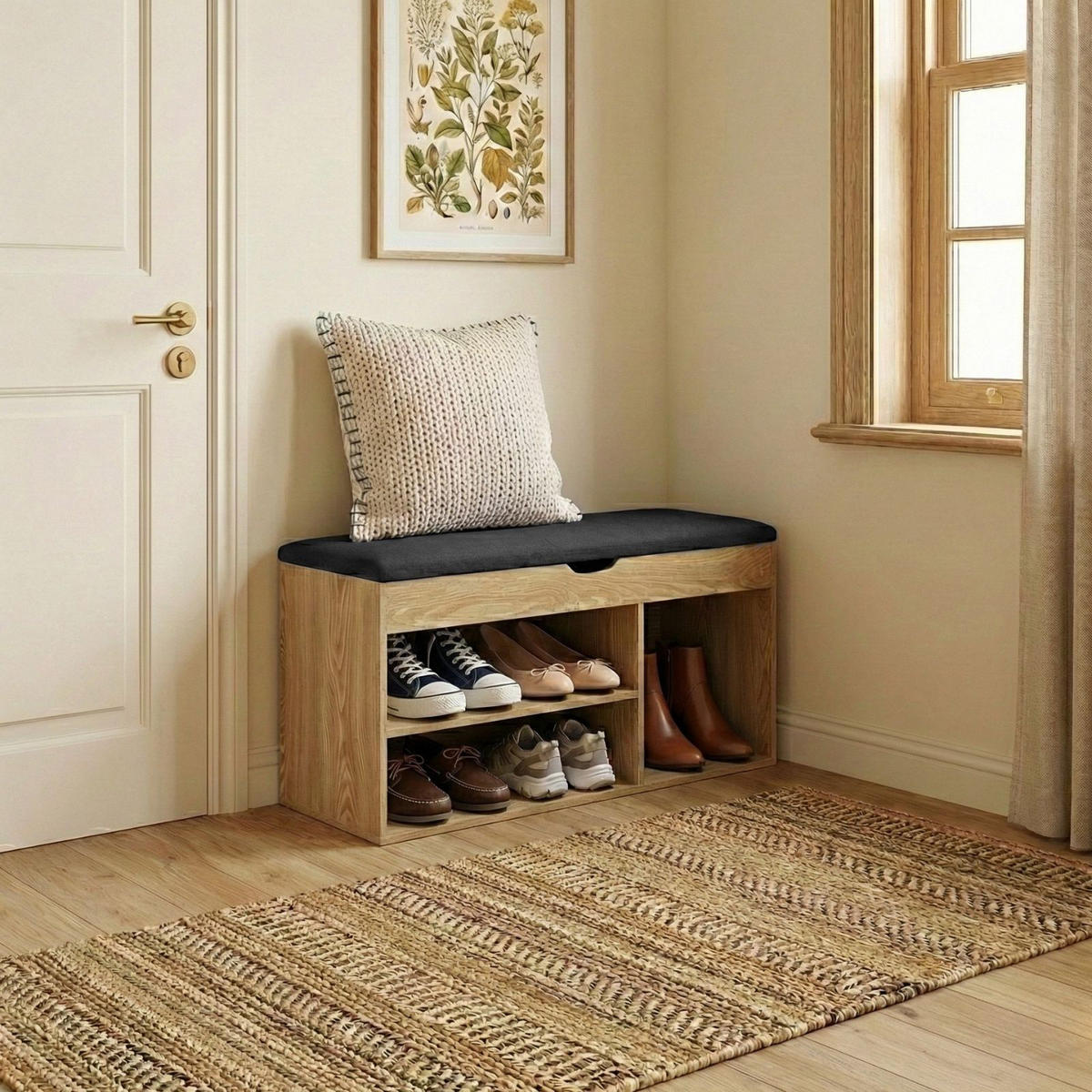 SCHUHREGAL Tria 80/43/30 cm - Braun, Holzwerkstoff (30/43/80cm) - BOXIMO