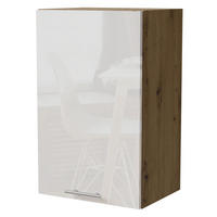 KÜCHENHÄNGESCHRANK Essen W2/45 Weiß Hochglanz / Eiche Artisan Matt 45 / 32,5 / 72cm - Weiß Hochglanz/Eiche Artisan, Holz/Holzwerkstoff (45/72/32.5cm) - Feldmann-Wohnen