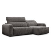 ECKSOFA NERO 4-Sitzer, dunkelgrau - Dunkelgrau/Schwarz, Holz/Textil (272/81/159cm) - Courtois Laville