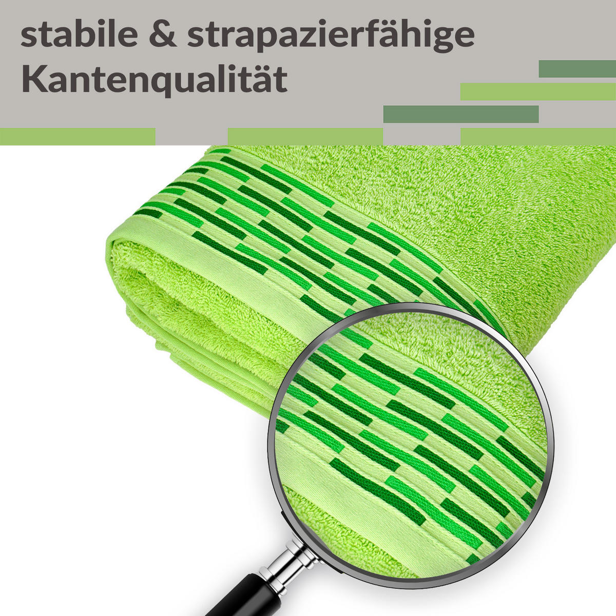 SAUNATUCH Lugano Apfelgrün 80x200 cm - Hellgrün, Textil (80/200cm) - Lashuma