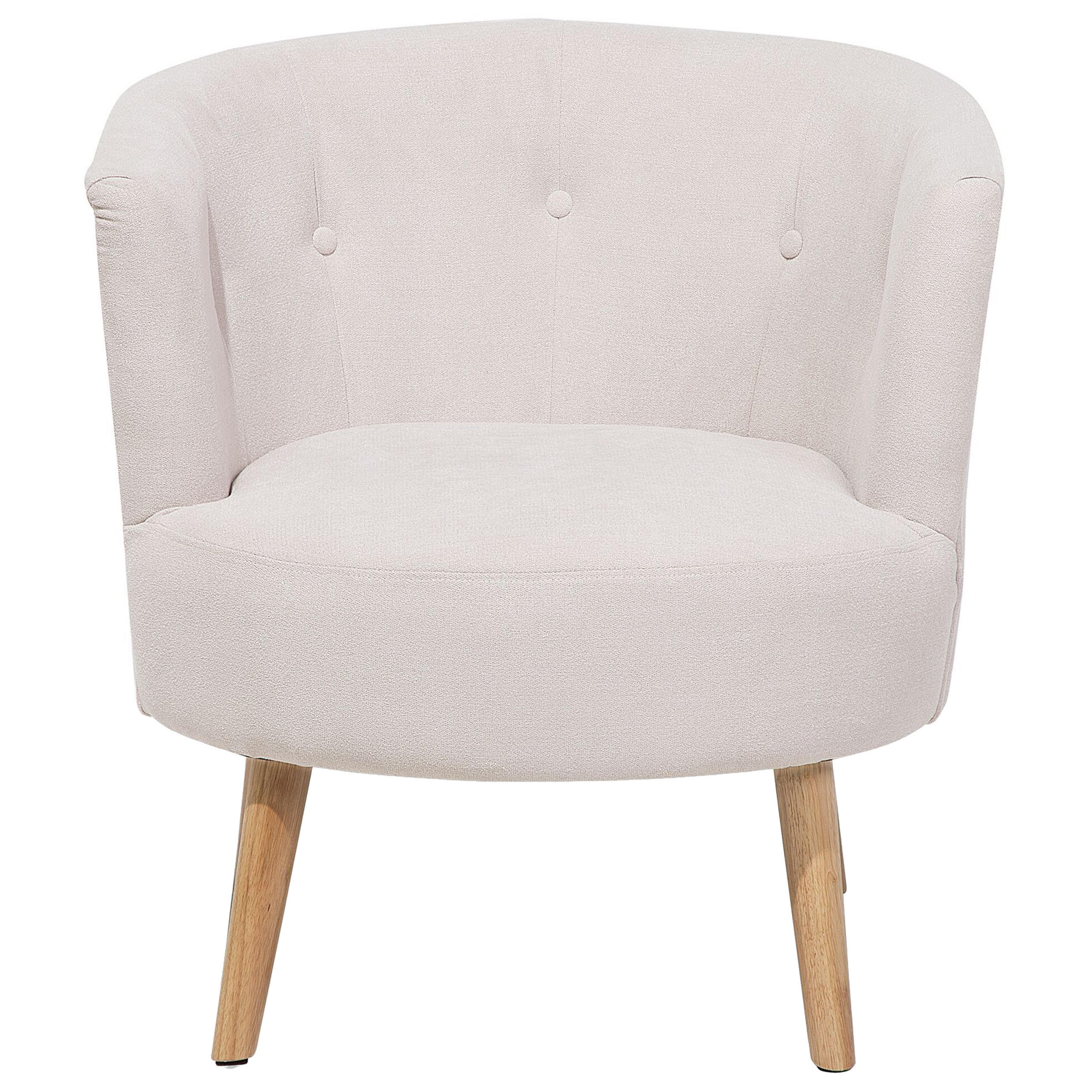 SESSEL Polsterbezug Weiß Odenzen - Weiß, Holz/Textil (72/74/73cm) - Beliani