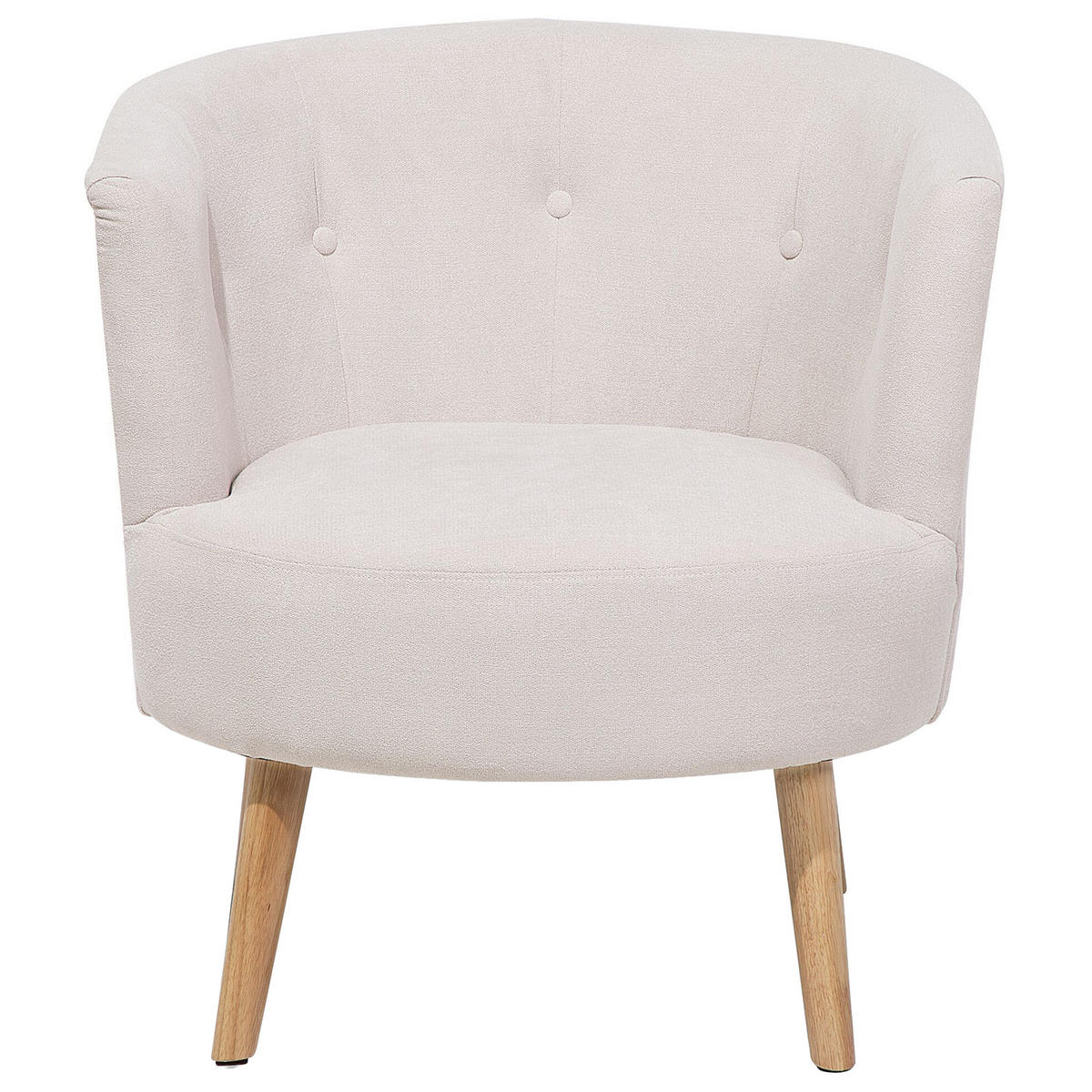 SESSEL Polsterbezug Weiß Odenzen - Weiß, Holz/Textil (72/74/73cm) - Beliani
