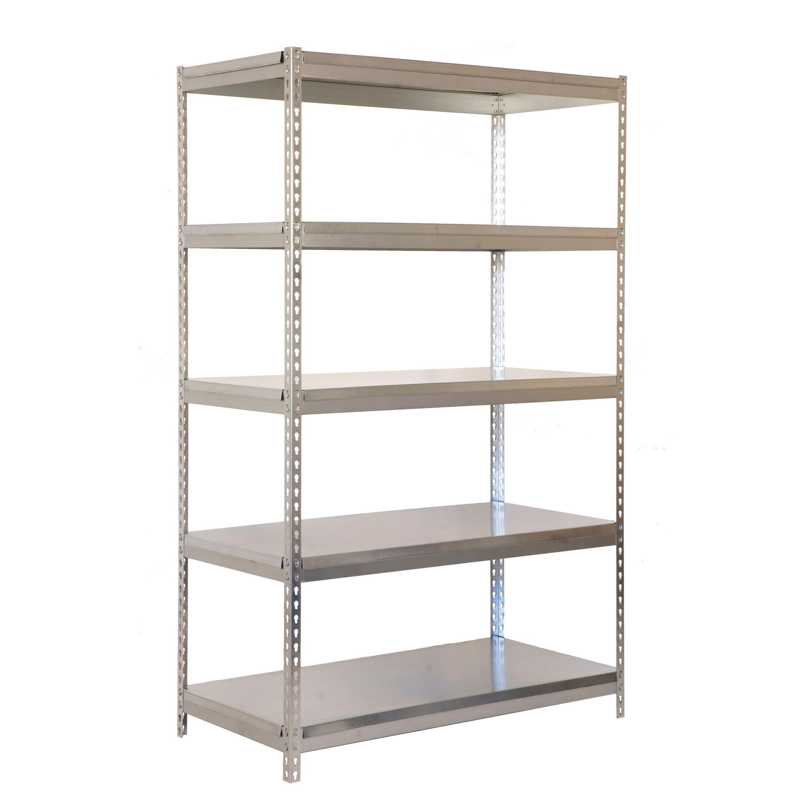 SCHWERLASTREGAL METAL YETI LIGHT FIVE | HxBxT 200x100x60cm | Fachlast 300kg | Verzinkt - Silberfarben, Metall (100/200/60cm) - PROREGAL