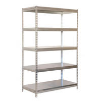 SCHWERLASTREGAL METAL YETI LIGHT FIVE | HxBxT 200x120x60cm | Fachlast 300kg | Verzinkt - Silberfarben, Metall (120/200/60cm) - PROREGAL