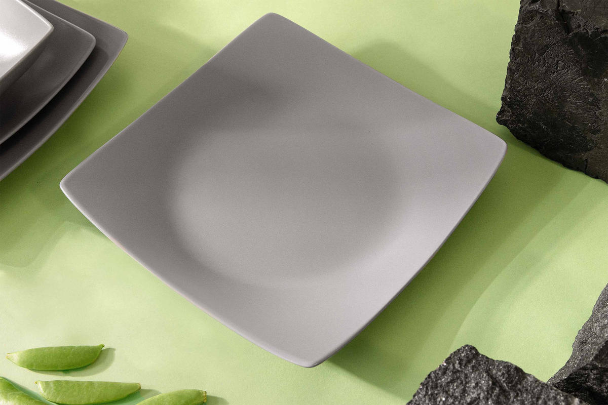 TAFELSERVICE EPIRI 6 Personen 18-tlg - Grau, Keramik (25/2/25cm) - KONSIMO®