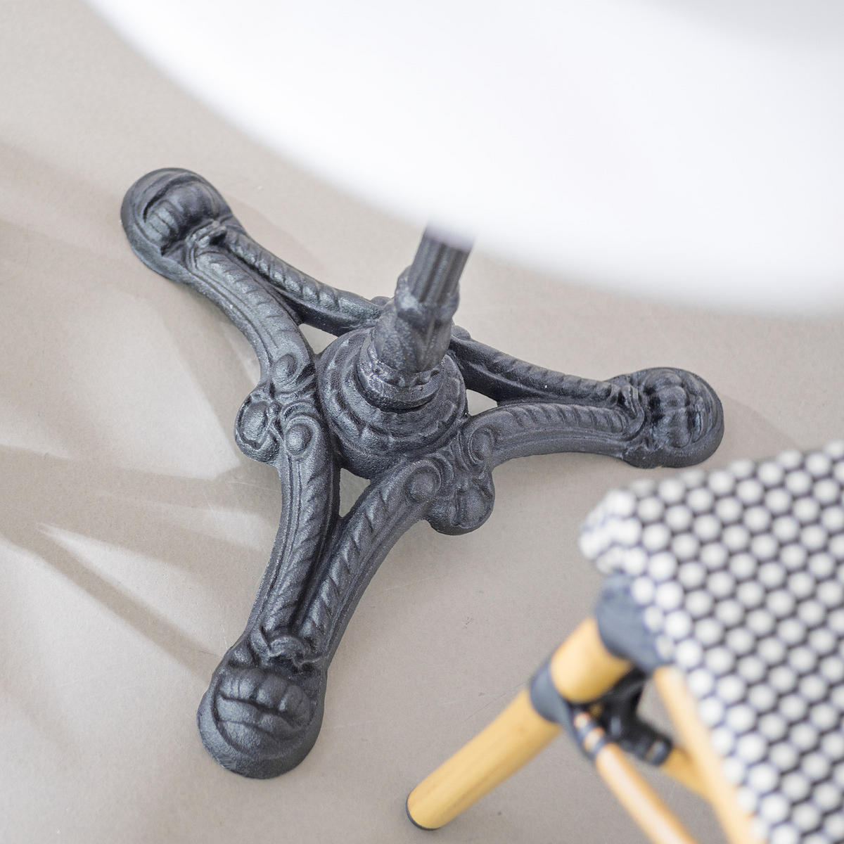 GARTENTISCH Castello - Schwarz/Weiß, Metall (60/60/71cm) - Butlers