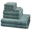 FROTTIERSET Pure 8-teilig - Dunkelgrün, Textil (50/100cm) - Cawö