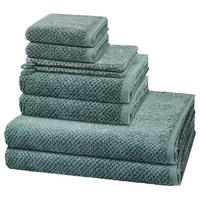 FROTTIERSET Pure 8-teilig - Dunkelgrün, Textil (50/100cm) - Cawö