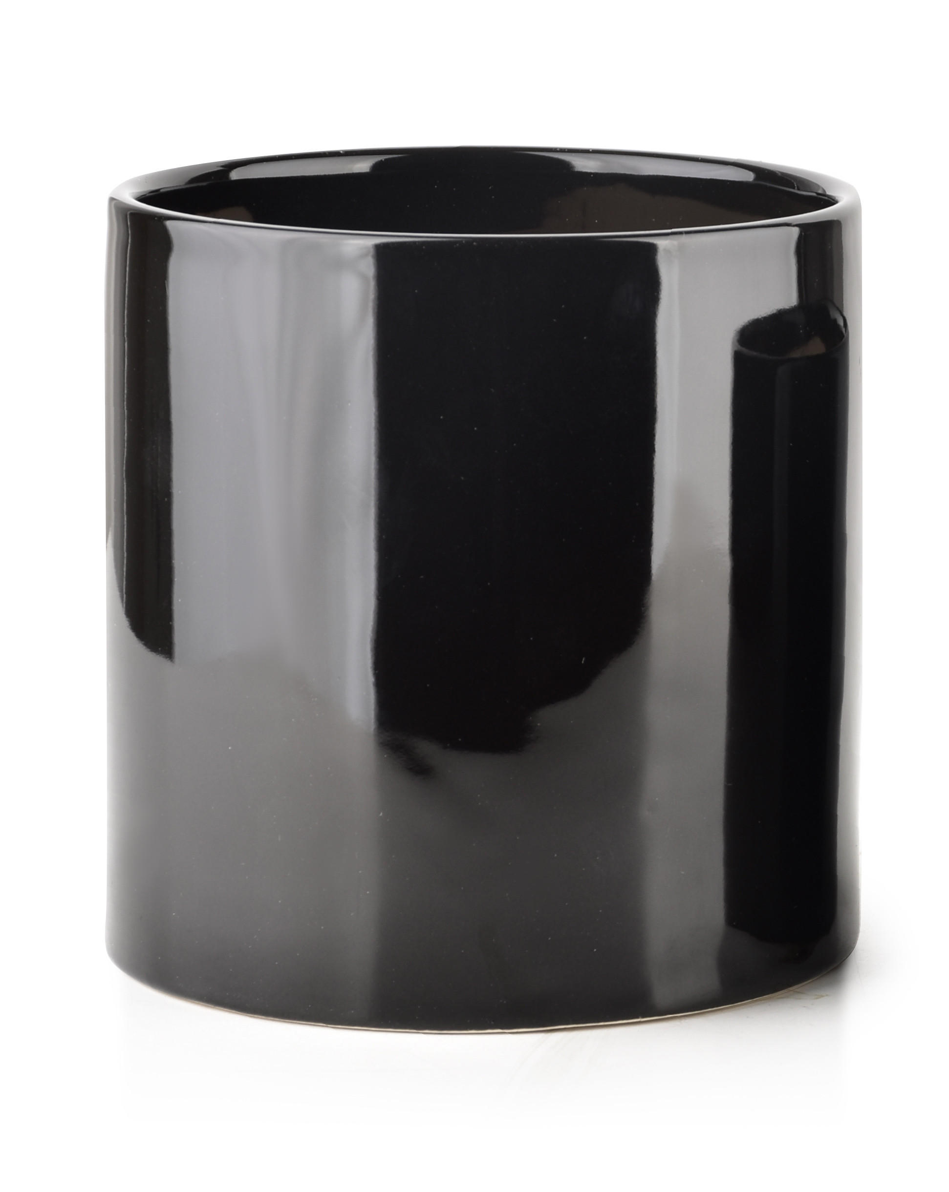 BLUMENTOPF Neva schwarz 14/14/15 cm Keramik - Schwarz, Keramik (14/15/14cm) - Mondex