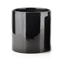 BLUMENTOPF Neva schwarz 14/14/15 cm Keramik - Schwarz, Keramik (14/15/14cm) - Mondex