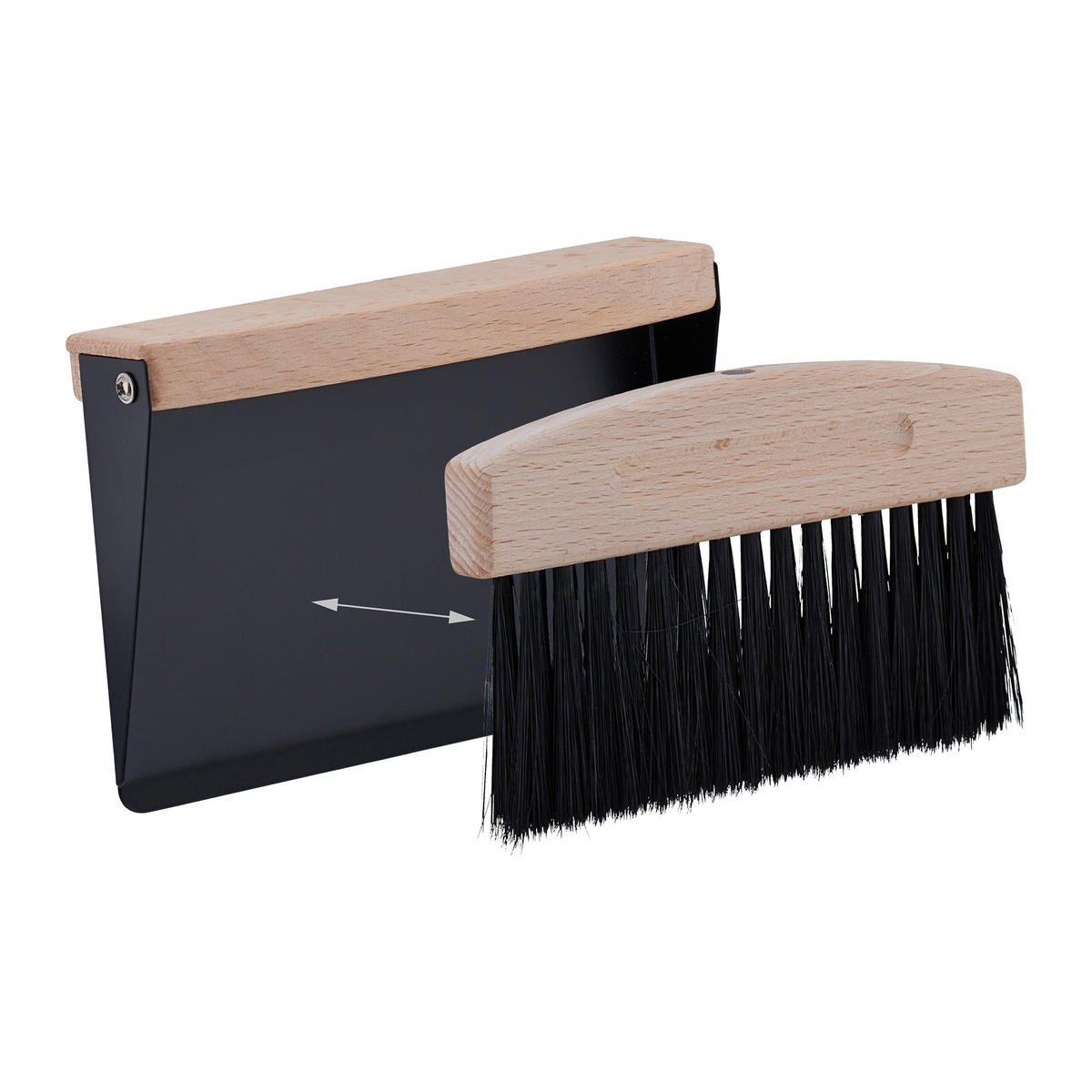 TISCHKEHRSET - Schwarz, Holz/Kunststoff (15.5/4/11cm) - Relaxdays