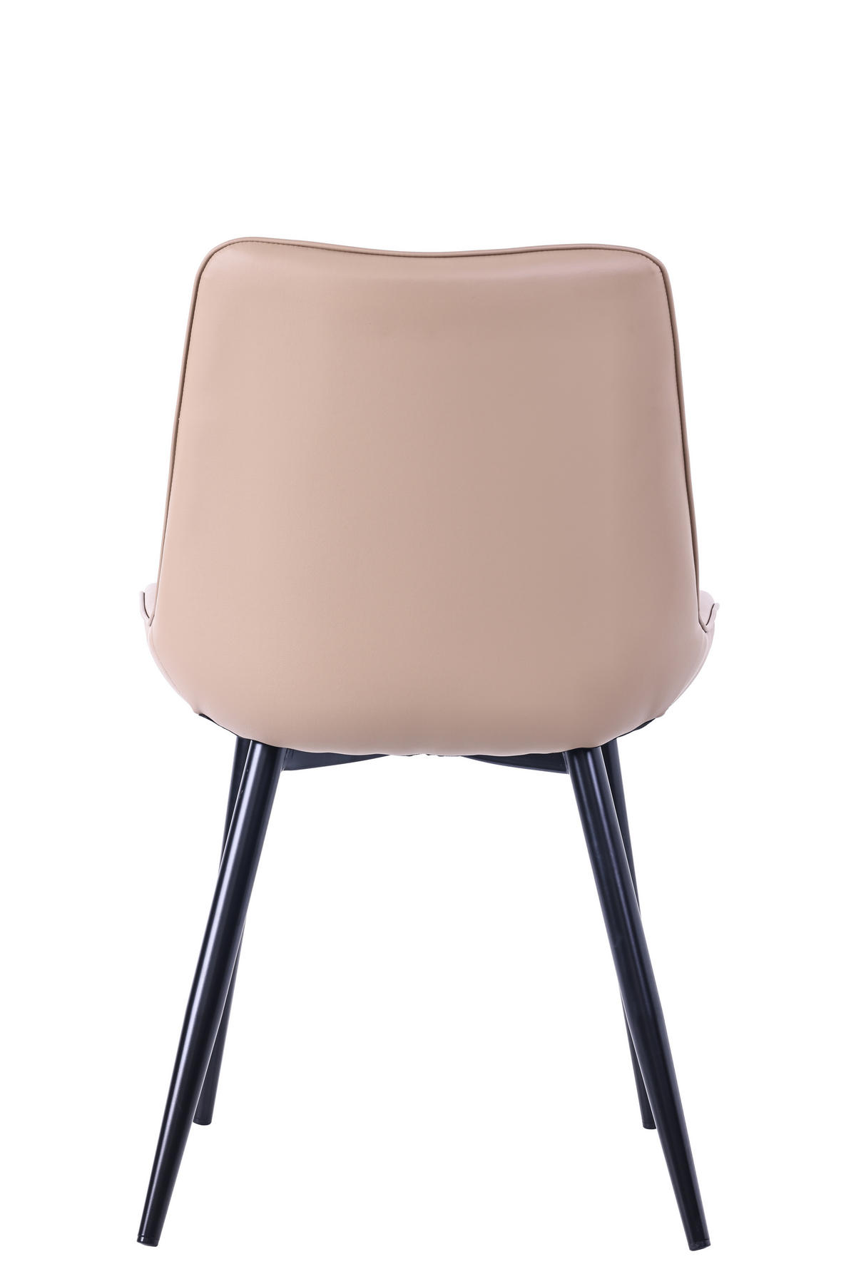 STUHL-SET 2 Stück aus Kunstleder in Modernem Stil-YZ1 - Cognac, Textil/Metall (53/88/62.5cm) - HOMAVO