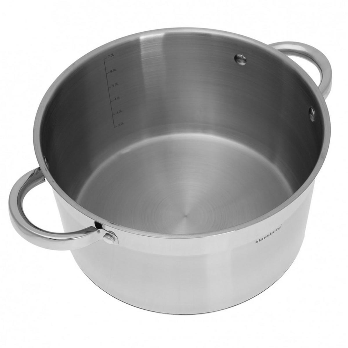 TOPF Silber 26/26/14.5 cm KB7127 - Silberfarben, Metall (26cm) - Klausberg 