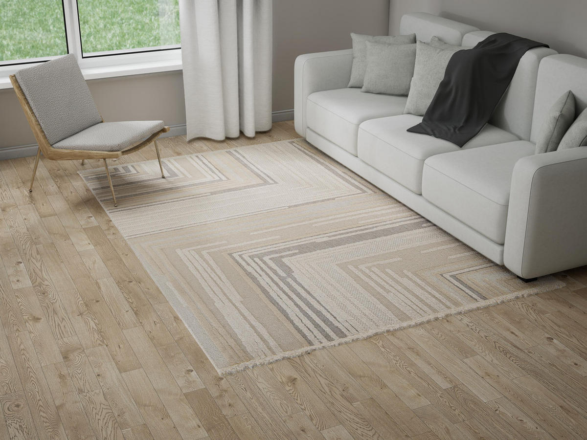 STRUKTURTEPPICH Indigo Creme/Beige 160x230 cm - Multicolor, Textil (160/230cm) - Vercai Rugs
