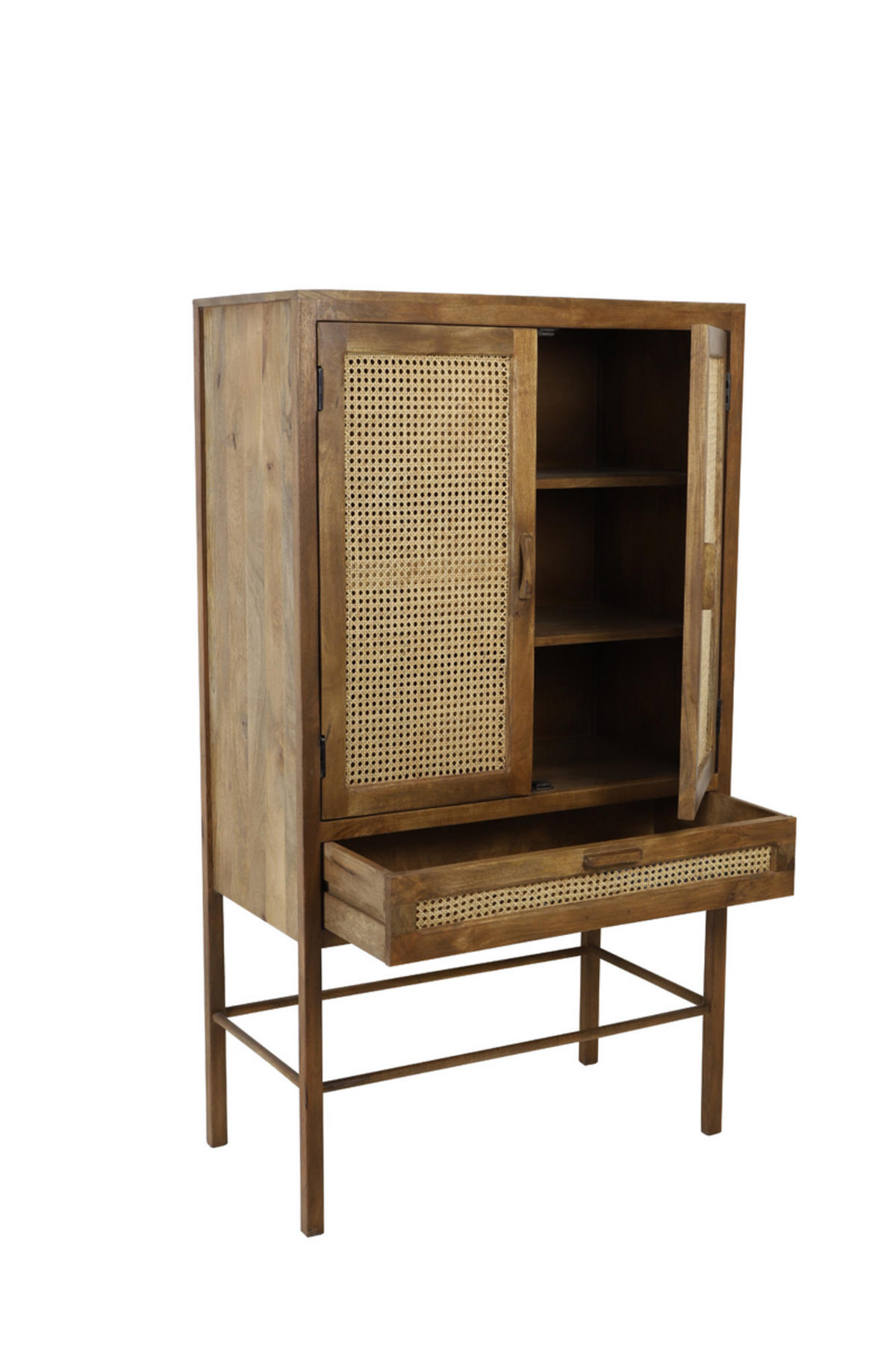 SCHRANK Nipas Braun 90/45/160 cm - Braun, Holz (45/160/90cm) - Light & Living