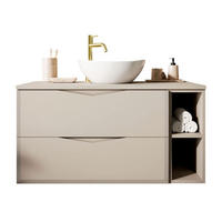 BADEZIMMERSET MIRA mit Regal II 80 cm - Kaschmir, Holzwerkstoff (80/50/46cm) - Lookway