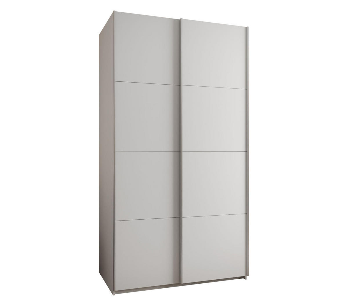 SCHWEBETÜRENSCHRANK 245,5/140/64 2-türig - Silberfarben/Weiß, Holz/Metall (140/245/64cm) - Abiks Möbel