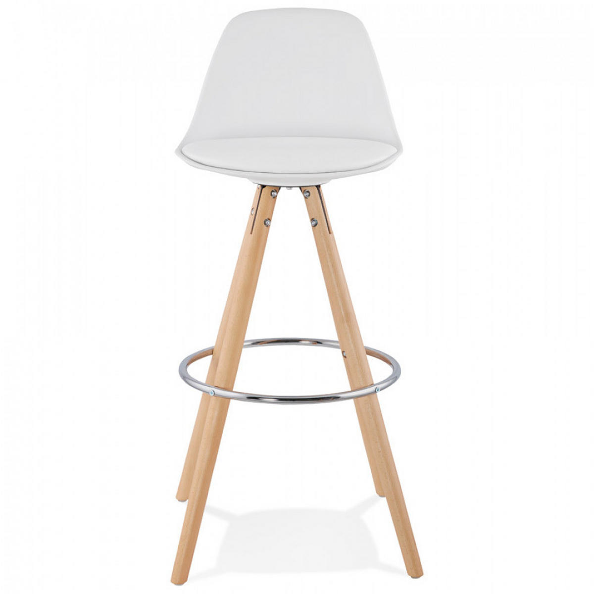 BARHOCKER Weiß 42x95x43cm - Weiß, Holz/Kunststoff (42/95/43cm) - AlterEgo