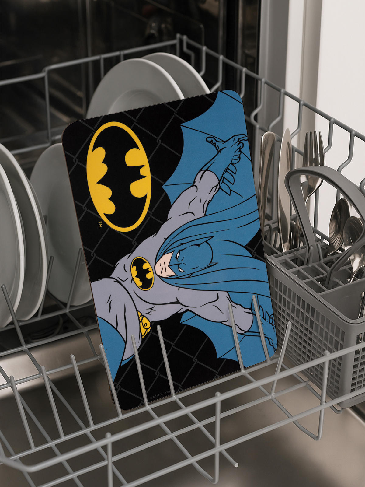 BRETTCHEN DC Comics Batman Batsign Schwarz/Blau 14,5 x 23,5 cm - Multicolor, Kunststoff (14.5/23.5cm) - DC Comics