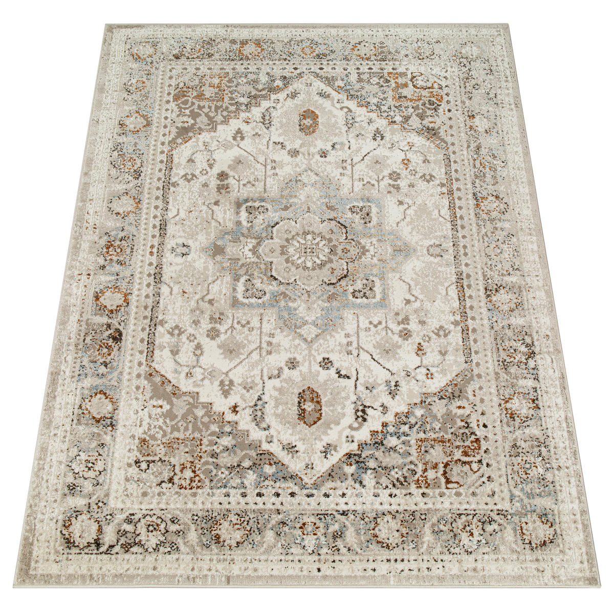 TEPPICH RETRO Weiß 160/220 cm - Weiß, Textil (160/220cm) - Tapiso