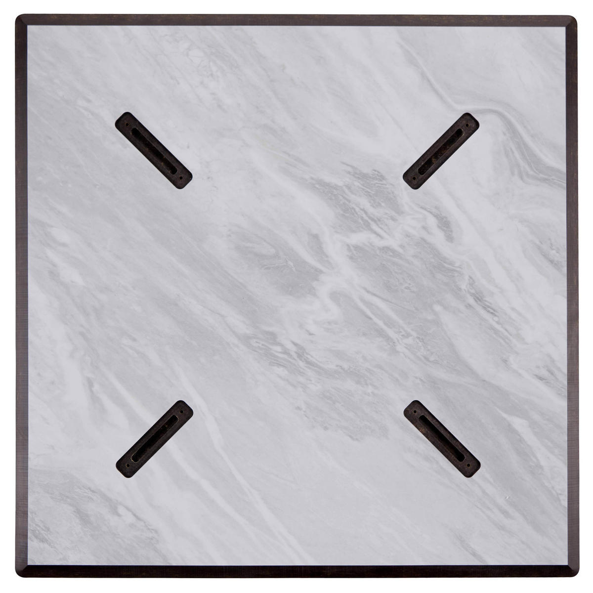 TISCH, Beige - Beige, Holzwerkstoff/Metall (70/70/73cm) - Oviala