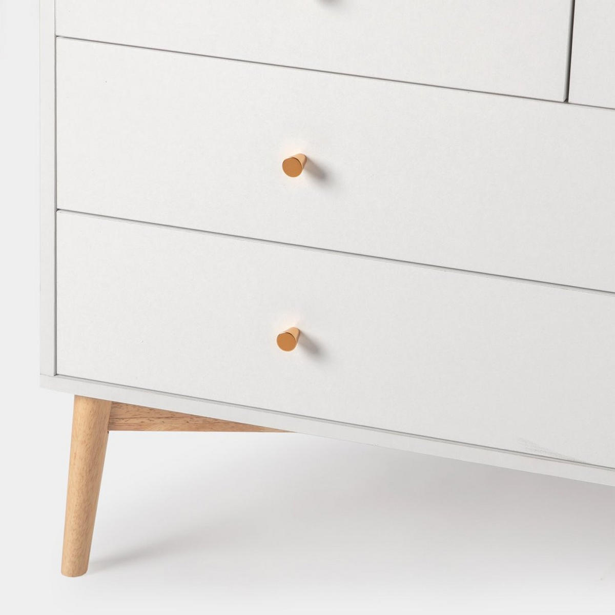 KOMMODE MIT SCHUBLADEN Vichy Weiß 100 cm x 76 cm - Weiß, Holzwerkstoff (100/76/40cm)