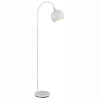LED STEHLEUCHTE BENNO METALL WEISS, MIT FUSSSCHALTER - Weiß, Metall (46/25/150cm) - Globo Lighting