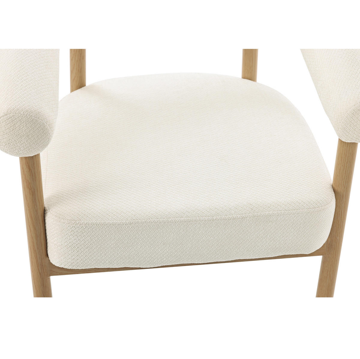 STUHL 4er-Set gepolstert Metallgestell White - Weiß, Holz (40.5/78/48.6cm) - Meubliv
