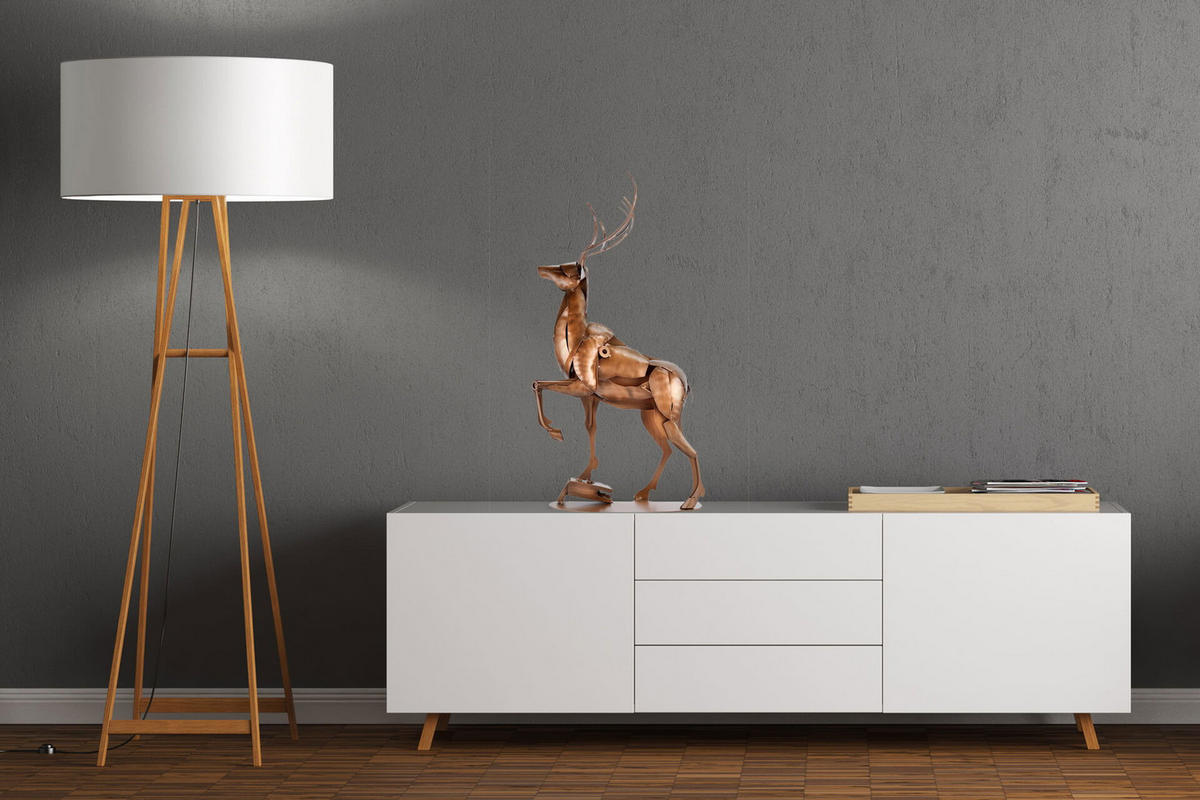 METALLSKULPTUR Kupfer 84/44 cm - Kupferfarben, Metall (4.5/44/25cm) - KUNSTLOFT